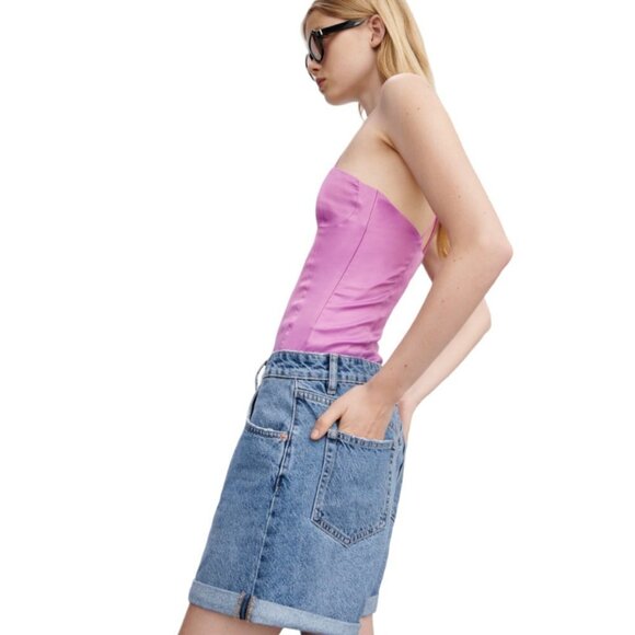 Zara Satin-Effect Strappy Bodysuit - Picture 2 of 8